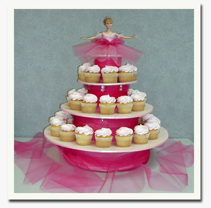 Ballerina cupcake tier